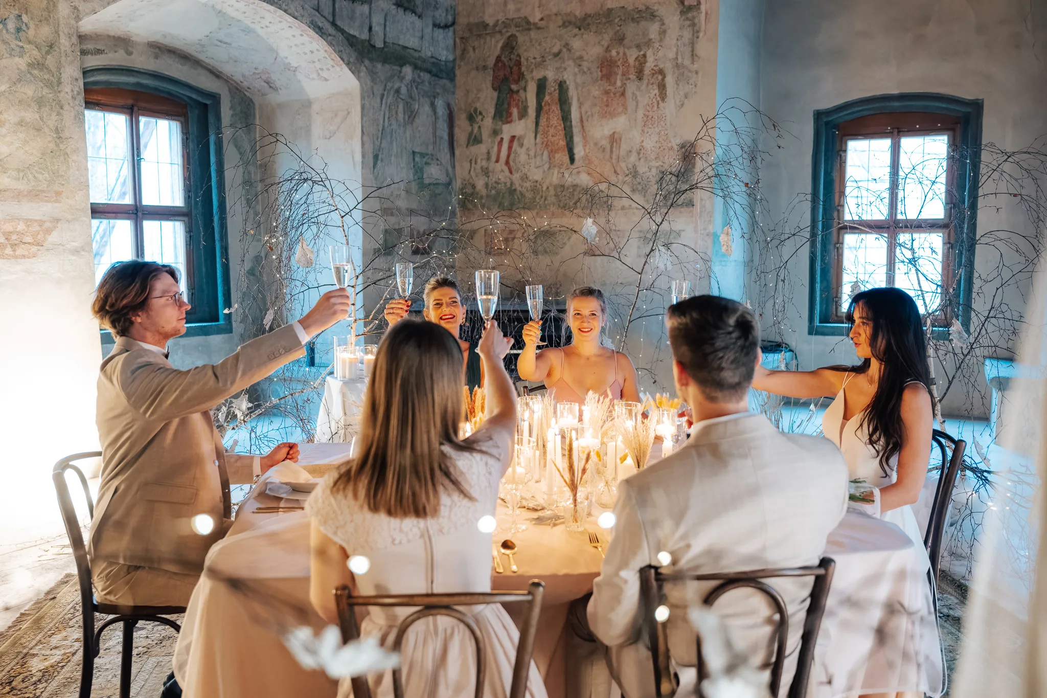 Wedding reception in the Fresco Hall