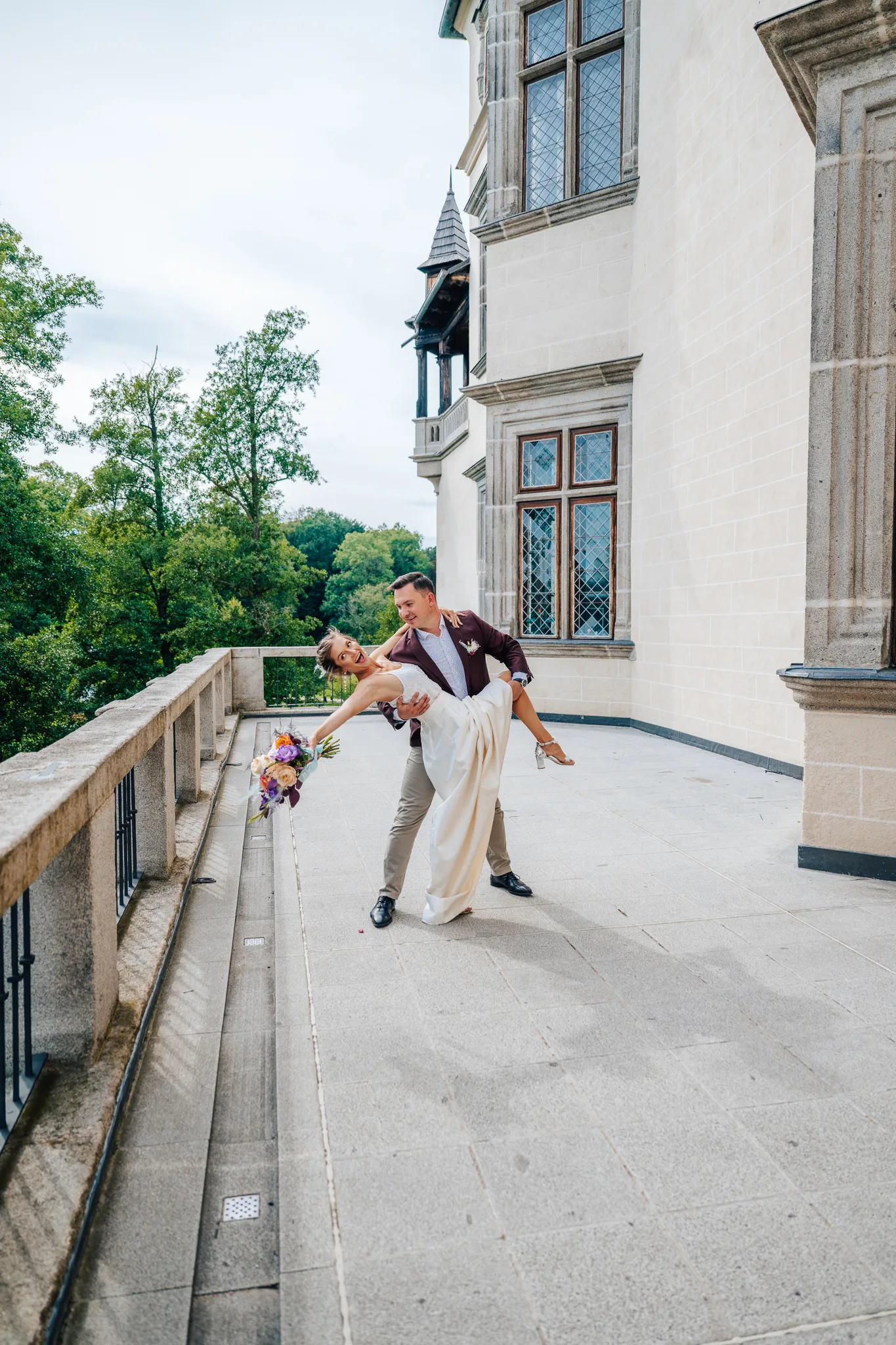 Newlyweds on the South Terrace